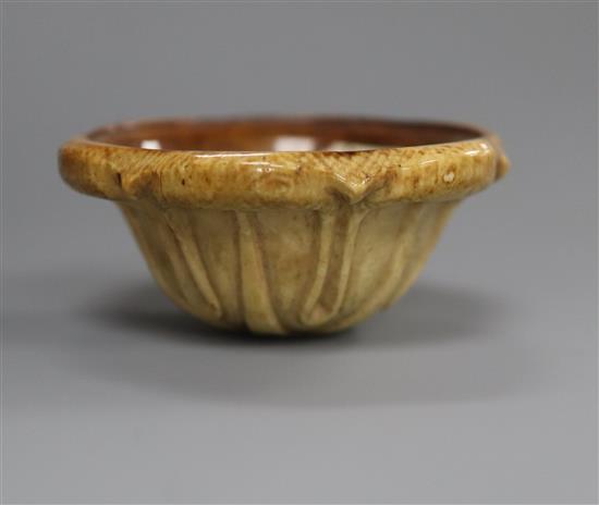 A 17th / 18th century Chinese ivory lotus brush washer